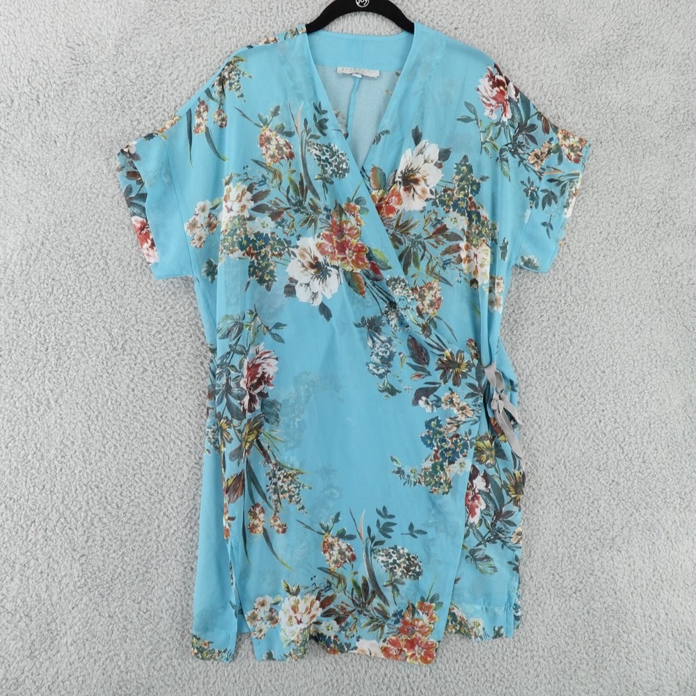 Bryn‎ Walker Robe Women's Small Wrap Floral Sleep Wear Sheer Romance USA Made